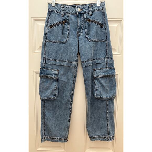 Aeropostale 000Reg (XXS) Low Rise Parachute Cargo Jeans Excellent Condition - Picture 1 of 10